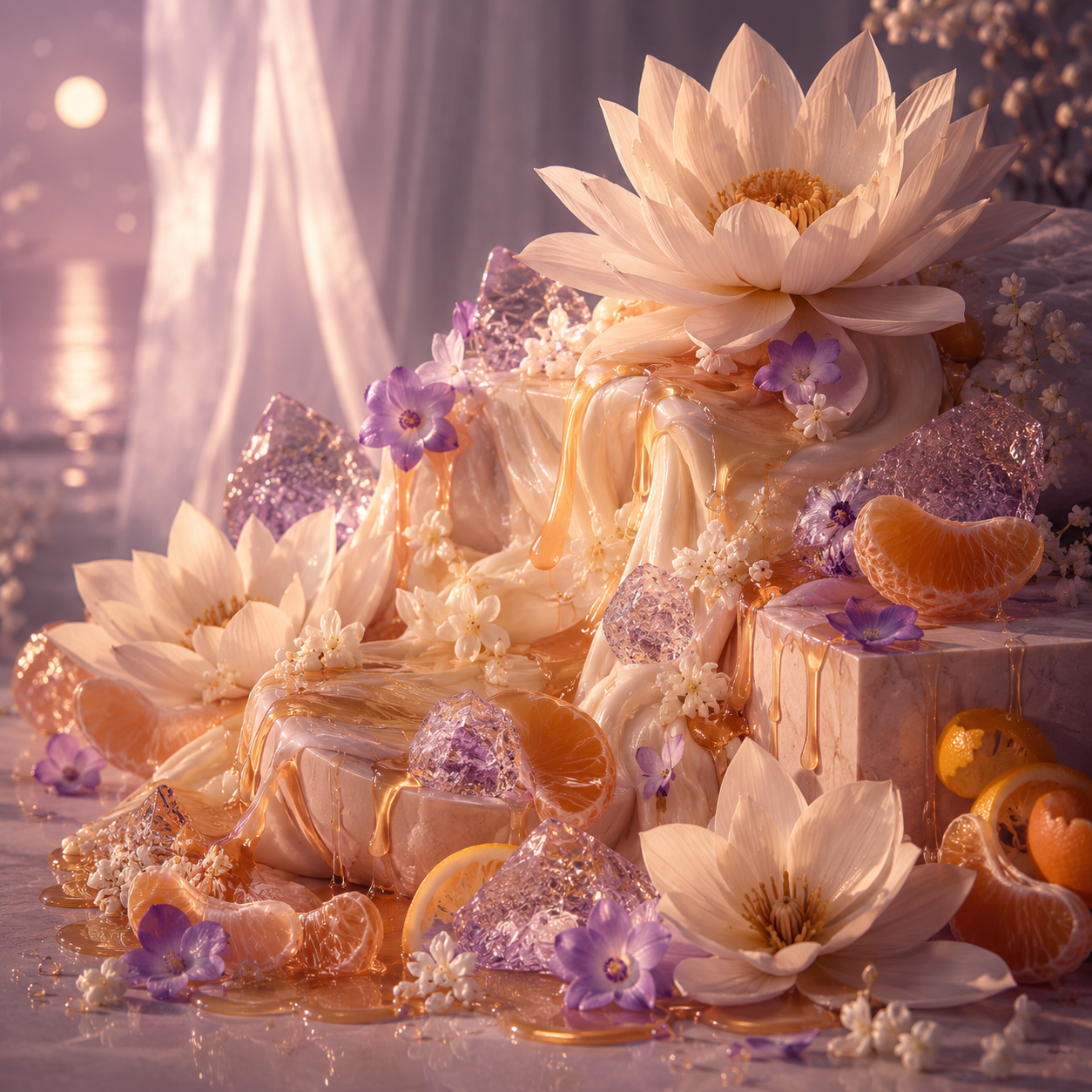 Moonlit Lotus 450g Candle